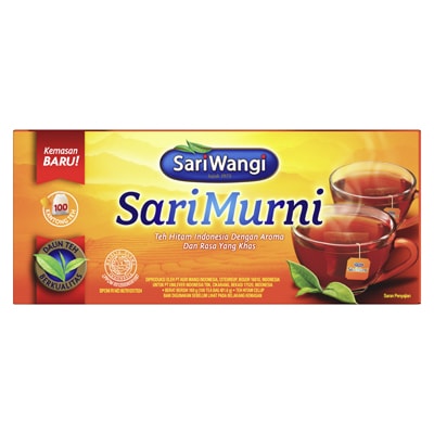 SariWangi SariMurni Tea Bag 100x1.6g - Teh vanila berkualitas dalam kemasan ekonomis, untuk margin yang lebih baik.